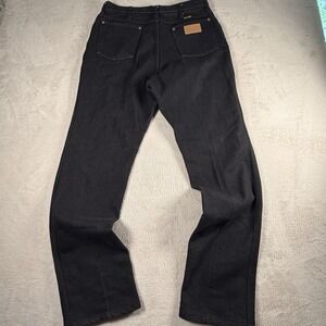 Vintage Wrangler USA Black Jeans Womens 18x32 High Rise Straight Leg 13MWZMK